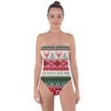 Ugly Sweater Merry Christmas  Tie Back One Piece Swimsuit View1