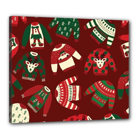 Ugly Sweater Wrapping Paper Canvas 24  X 20  (stretched) by artworkshop