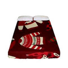 Ugly Sweater Wrapping Paper Fitted Sheet (full/ Double Size) by artworkshop