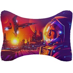 Far Future Human Colonization Seat Head Rest Cushion by Hannah976