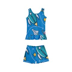 About Space Seamless Pattern Kids  Boyleg Swimsuit by Hannah976