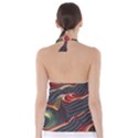 Dessert storm wave  Pattern  Tie Back Tankini Top View2
