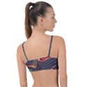 Dessert storm wave  Pattern  Knot Up Bikini Top View2
