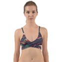 Dessert storm wave  Pattern  Wrap Around Bikini Top View1