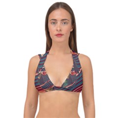 Dessert Storm Wave  pattern  Double Strap Halter Bikini Top by coffeus