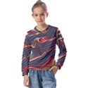 Dessert storm wave  Pattern  Kids  Long Sleeve T-Shirt with Frill  View1