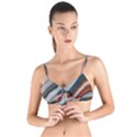 Dessert road  Pattern  all over print design Tie Up Cut Bikini Top View1