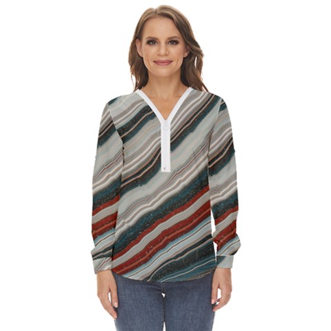 Dessert Road  pattern  All Over Print Design Zip Up Long Sleeve Blouse by coffeus