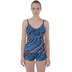 Dessert Waves  pattern  All Over Print Design Tie Front Two Piece Tankini by coffeus