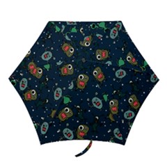 Monster Alien Pattern Seamless Background Mini Folding Umbrellas by Hannah976