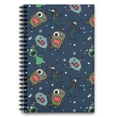 Monster Alien Pattern Seamless Background 5 5  X 8 5  Notebook by Hannah976