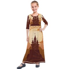 Beautiful Castle Kids  Quarter Sleeve Maxi Dress by Hannah976