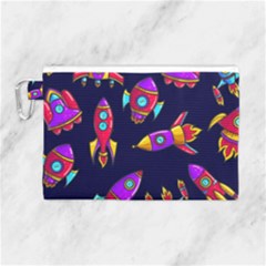 Space Patterns Canvas Cosmetic Bag (large) by Hannah976