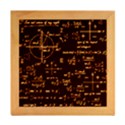Mathematical Seamless Pattern With Geometric Shapes Formulas Wood Photo Frame Cube View2