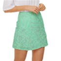 Ocean Monstera Mini Front Wrap Skirt View3