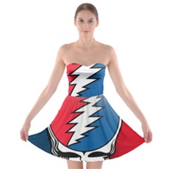 Grateful Dead Big Skull Strapless Bra Top Dress by Bedest