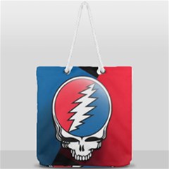 Grateful Dead Big Skull Full Print Rope Handle Tote (large) by Bedest