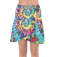 Grateful Dead Artsy Wrap Front Skirt by Bedest