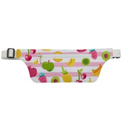 Tropical Fruits Berries Seamless Pattern Active Waist Bag by Ravend