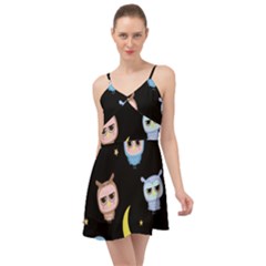 Cute Art Print Pattern Summer Time Chiffon Dress by Apen