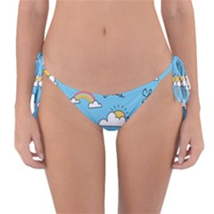 Sky Pattern Reversible Bikini Bottoms by Apen