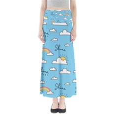 Sky Pattern Full Length Maxi Skirt by Apen