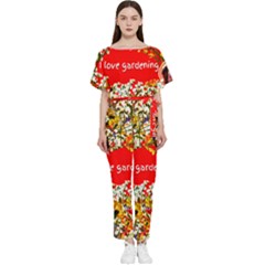 Garden Lover Batwing Lightweight Chiffon Jumpsuit by TShirt44