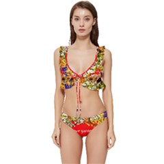 Garden Lover Low Cut Ruffle Edge Bikini Set by TShirt44
