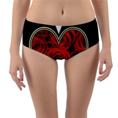 Love Design Reversible Mid-waist Bikini Bottoms by TShirt44