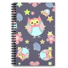 Owl Stars Pattern Background 5 5  X 8 5  Notebook by Apen