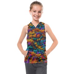 Color-for-a-line Kids  Sleeveless Hoodie by aline