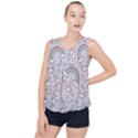 Seamless Pattern With Cute Rabbit Character Bubble Hem Chiffon Tank Top View1