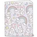 Seamless Pattern With Cute Rabbit Character 8  x 10  Hardcover Notebook View1