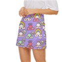 Cloud Seamless Pattern Mini Front Wrap Skirt View2