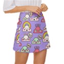 Cloud Seamless Pattern Mini Front Wrap Skirt View3