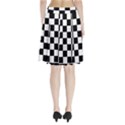 Chess Board Background Design Pleated Skirt View2