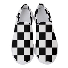 Chess Board Background Design Women s Slip On Sneakers by Apen