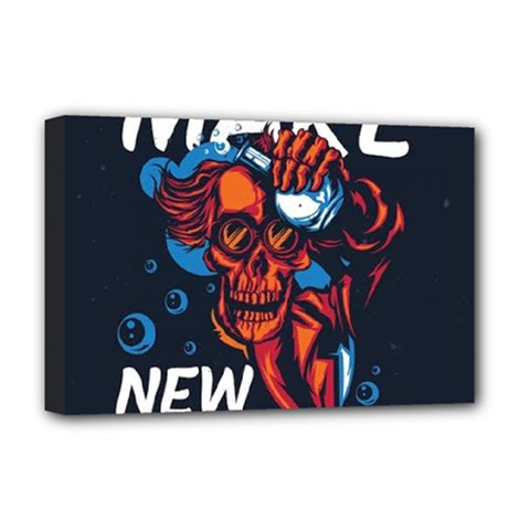 Make Devil Discovery  Deluxe Canvas 18  X 12  (stretched) by Saikumar