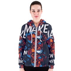 Make Devil Discovery  Women s Zipper Hoodie by Saikumar