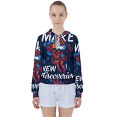 Make Devil Discovery  Women s Tie Up Sweat by Saikumar