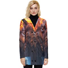 Be Fearless Button Up Hooded Coat  by Saikumar