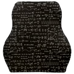 Math Equations Formulas Pattern Car Seat Velour Cushion  by Ravend