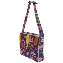 Exotic Seamless Pattern With Parrots Fruits Cross Body Office Bag by Ravend