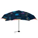 Gradient Geometric Shapes Dark Background Mini Folding Umbrellas View3