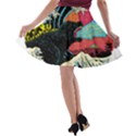 Retro Wave Kaiju Godzilla Japanese Pop Art Style A-line Skater Skirt View2
