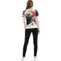 Retro Wave Kaiju Godzilla Japanese Pop Art Style Women s Short Sleeve Rash Guard View2