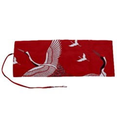Japanese Crane Bird Art Roll Up Canvas Pencil Holder (s) by Cendanart
