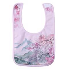 Pink Chinese Style Cherry Blossom Baby Bib by Cendanart