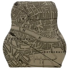 Vintage London Map Car Seat Velour Cushion  by Cendanart