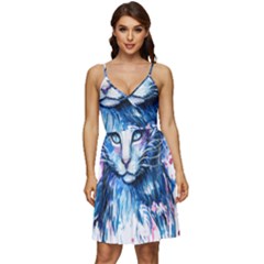 Cat V-neck Pocket Summer Dress  by saad11